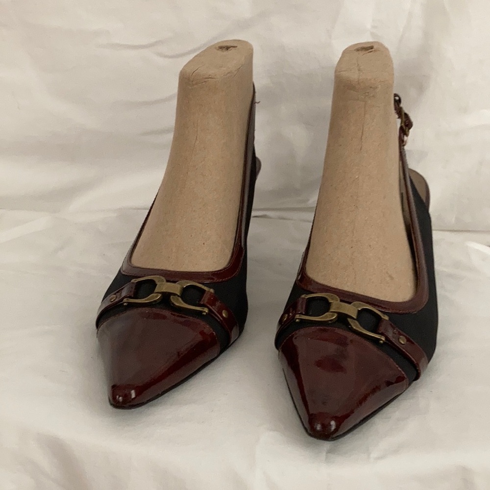 VANELI Slingbacks Black/Burgundy Heels